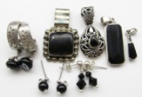 MEXICO STERLING LOT WITH BLACK ONYX