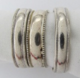 3-STERLING SILVER RINGS (1)MARKED