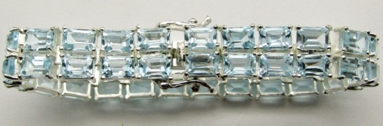 BEAUTIFUL STERLING 7" BRACELET W/CLASP