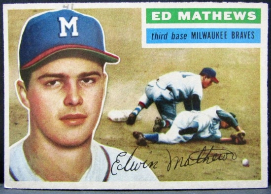 1956 TOPPS #107 EDDIE MATHEWS EX
