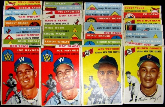 37-1954 TOPPS BASEBALL CARDS EX-VGEX