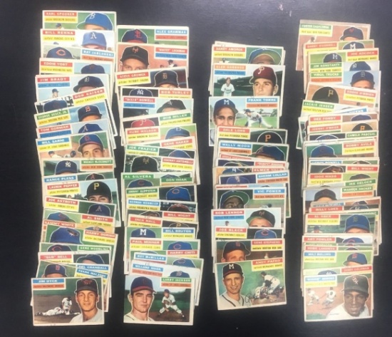 112-1956 TOPPS BASEBALL CARDS MOSTLY VGEX