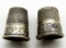 TWO STERLING THIMBLES TOTAL 4.3 DWT