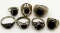 7 STERLING SILVER RINGS SIZE RAGE 4-10