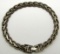 7 INCH STERLING BRACELET WITH BRAIDED DESIGN