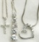 LOT OF THREE STERLING NECKLACES