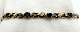 7 INCH BRACELET WITH DEEP BLUE AND CLEAR