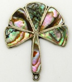 BEAUTIFUL MEXICO MARKED ABALONE PENDANT