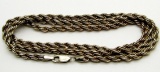24 INCH STERLING BRAIDED CHAIN