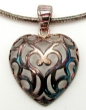 STERLING NECKLACE/CHAIN WITH HEART PENDANT