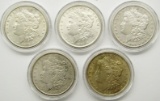 FIVE DECADE SET OF UNC MORGAN DOLLARS