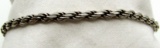 7 INCH BRAIDED BRACELET MARKED ITALY!