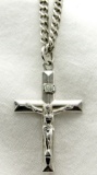 STERLING SILVER CRUCIFIX NECKLACE