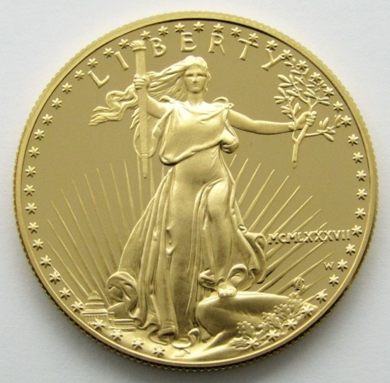 1987 1 Ounce Gold Eagle $50 Fifty Dollar