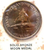 20th CENTURY COINS w/BRONZE MAN on THE MOON