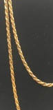 GOLD FILLED ITALY STERLING LONG NECKLACE/CHAIN