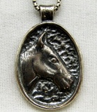 16 INCH STERLING NECKLACE WITH HORSE PENDANT