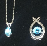 STERLING NECKLACE WITH (2)PENDANTS