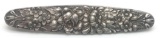 ANTIQUE STERLING BROOCH WITH FLORAL ENGRAVED