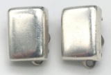 PAIR OF MEXICO STERLING RECTANGLE EARRINGS