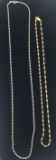 2-STERLING NECKLACE/CHAINS DIFF DESIGNS