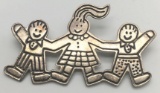 MEXICO STERLING CHILDREN BROOCH MARKED!