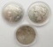 3 - CIRC OR BETTER SILVER DOLLARS;
