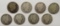 8 BARBER HALF DOLLARS CIRCS