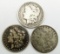 3 - CIRC OR BETTER SILVER DOLLARS;