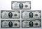 5 CONSECUTIVE SER # $100 NATIONAL CURRENCY