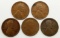 5 LINCOLN WHEAT CENTS BETTER DATES