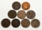 9- Large Cents; Mixed Dates, CIRC'S