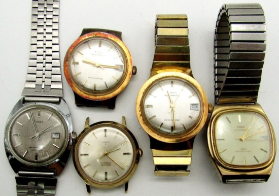 5 VINTAGE TIMEX AUTOMATIC & SELFWINDING