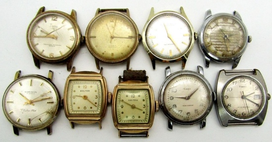 MENS VINTAGE WATCH LOT KELTON TORINO TIMEX