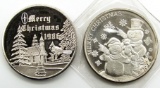 2-.999 SILVER CHRISTMAS ROUNDS