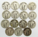 15 STANDING LIBERTY QUARTERS