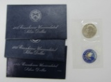 1971, 1972, 1973, 1974 SILVER IKE DOLLARS UNC