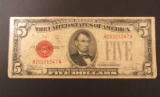 1928E $5 RED SEAL NOTE