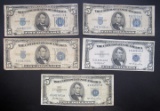 5-$5 SILVER CERTIFICATES