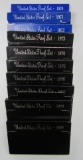 1970 thru 1979 U.S. PROOF SETS