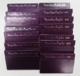 14-U.S. PROOF SETS: 1984 THRU 1993 MIX