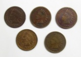 5-INDIAN CENTS GOOD/VG: