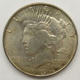 1934-D PEACE SILVER DOLLAR AU/BU