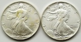 1987 & 1991 AMERICAN SILVER EAGLES