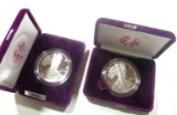 1986 & 1993 PROOF AMERICAN SILVER EAGLE