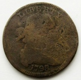 1798 8 OVER 7 DRAPED BUST LARGE