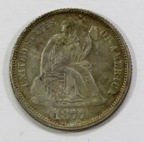 1877 SEATED DIME- F/ VF-