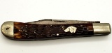 KA-BAR RARE UNION CUT CO DOG HEAD HOBO BONE KNIFE