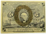 1863 FIVE CENT FRACTIONAL NOTE