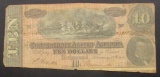 1864 $10 CONFEDERATE STATES of AMERICA